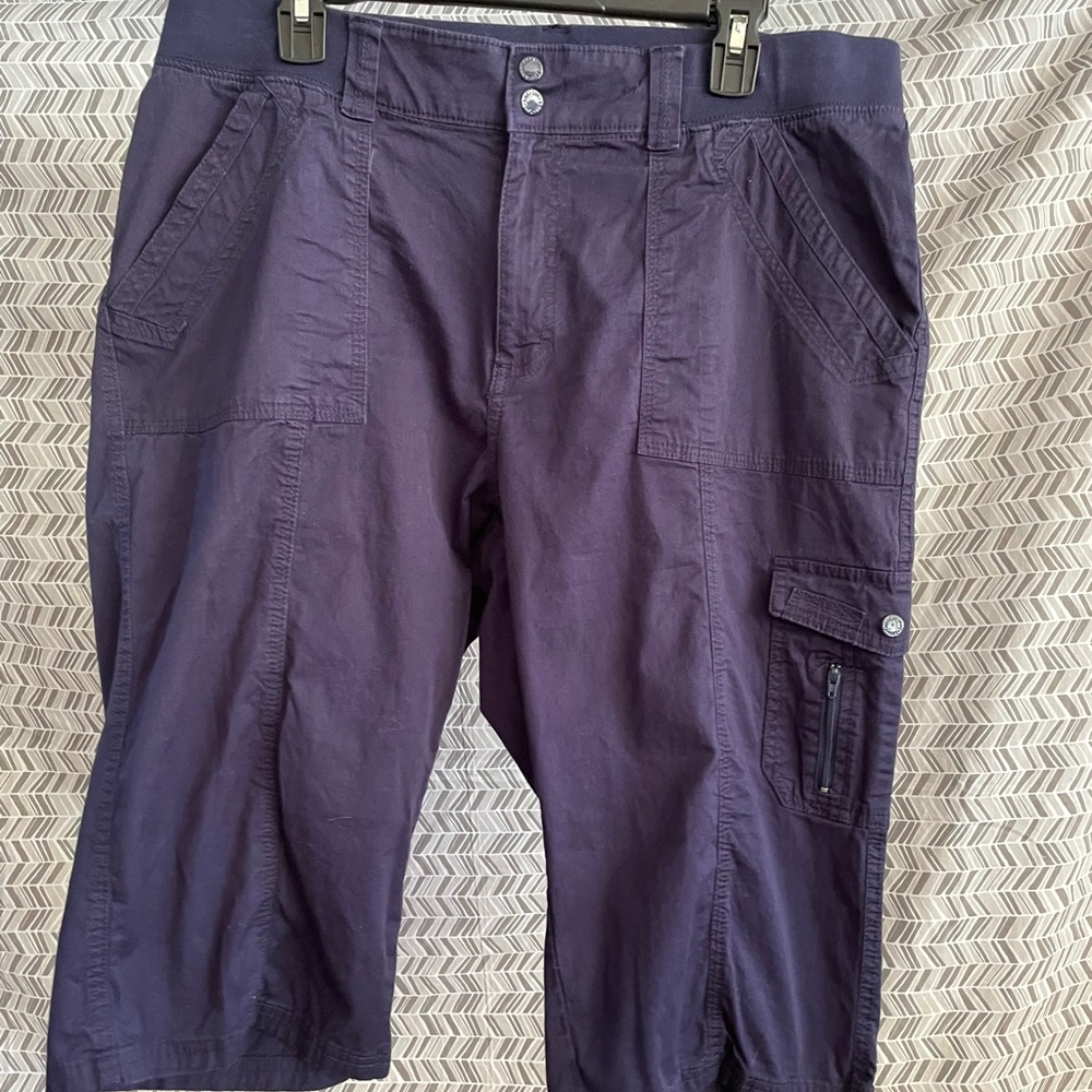 Lee Easy Fit Cotton Cargo Capri 18M Navy